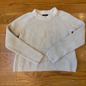 Quince Light Gray/ beige Knit Sweater